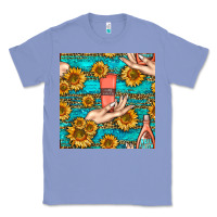 Colony Blue hand cream nail polish remover and sunflowers with leopard and glitter Classic Tee - BundleAndBundleShop
