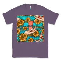 Lavender hand cream nail polish remover and sunflowers with leopard and glitter Classic Tee - BundleAndBundleShop