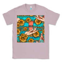 Lilac hand cream nail polish remover and sunflowers with leopard and glitter Classic Tee - BundleAndBundleShop