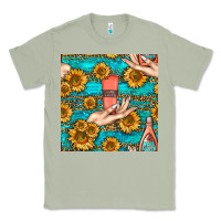 Matcha hand cream nail polish remover and sunflowers with leopard and glitter Classic Tee - BundleAndBundleShop