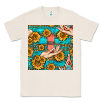 Natural hand cream nail polish remover and sunflowers with leopard and glitter Classic Tee - BundleAndBundleShop