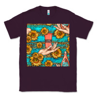 Plum hand cream nail polish remover and sunflowers with leopard and glitter Classic Tee - BundleAndBundleShop