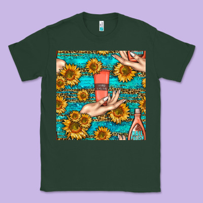 Hand Cream Nail Polish Remover And Sunflowers With Leopard And Glitter Classic Tee Designed By Bundleandbundleshop