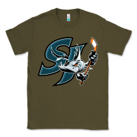 Army Green the barracuda san jose Classic Tee - linhVisuals
