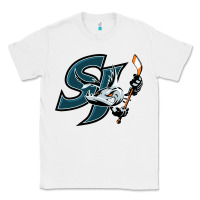 White the barracuda san jose Classic Tee - linhVisuals