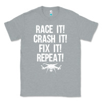 Heather Grey funny drone racing design men women drone pilot rc racers Classic Tee - linhVisuals