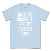 Dusty Blue funny drone racing design men women drone pilot rc racers Classic Tee - linhVisuals