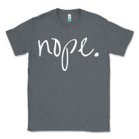 Charcoal Heather funny nope Classic Tee - linhVisuals