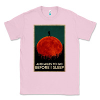 Bubblegum Pink hiking and miles to go before i sleep Classic Tee - linhVisuals