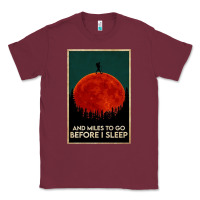 Burgundy hiking and miles to go before i sleep Classic Tee - linhVisuals