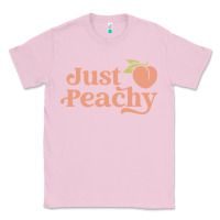 Bubblegum Pink just peachy retro 70s georgia peaches summer fruit Classic Tee - linhVisuals