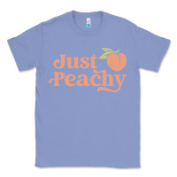 Colony Blue just peachy retro 70s georgia peaches summer fruit Classic Tee - linhVisuals