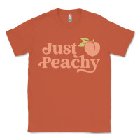 Copper just peachy retro 70s georgia peaches summer fruit Classic Tee - linhVisuals