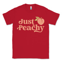 Red just peachy retro 70s georgia peaches summer fruit Classic Tee - linhVisuals