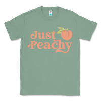 Sage just peachy retro 70s georgia peaches summer fruit Classic Tee - linhVisuals