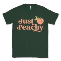 Sports Green just peachy retro 70s georgia peaches summer fruit Classic Tee - linhVisuals