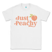 White just peachy retro 70s georgia peaches summer fruit Classic Tee - linhVisuals