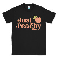 Black just peachy retro 70s georgia peaches summer fruit Classic Tee - linhVisuals