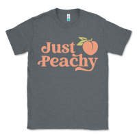 Charcoal Heather just peachy retro 70s georgia peaches summer fruit Classic Tee - linhVisuals