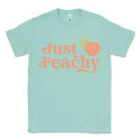 Seafoam just peachy retro 70s georgia peaches summer fruit Classic Tee - linhVisuals