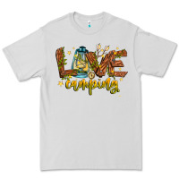 Dove Grey Love Camping Premium Tee - CowhideDigitalArt