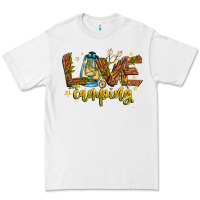 White Love Camping Premium Tee - CowhideDigitalArt