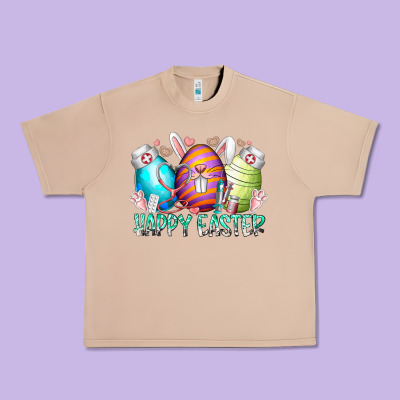 Happy Easter Day Eggs Nurse Urban Heavy Tee Designed By Racoondesign
