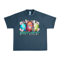 Midnight Navy happy easter day eggs nurse Urban Heavy Tee - RacoonDesign