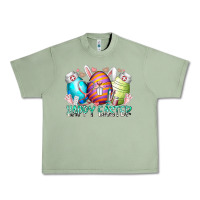 Oil Green happy easter day eggs nurse Urban Heavy Tee - RacoonDesign