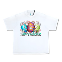White happy easter day eggs nurse Urban Heavy Tee - RacoonDesign