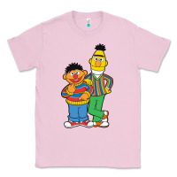 Bubblegum Pink bert and ernie Classic Tee - linhVisuals