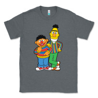 Charcoal Heather bert and ernie Classic Tee - linhVisuals