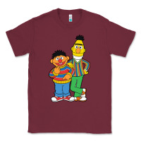 Burgundy bert and ernie Classic Tee - linhVisuals
