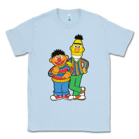 Dusty Blue bert and ernie Classic Tee - linhVisuals