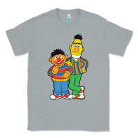 Heather Grey bert and ernie Classic Tee - linhVisuals