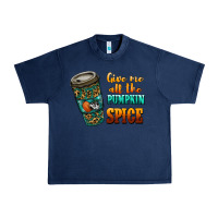 Navy watercolor give me all the pumpkin spice Urban Heavy Tee - RanaPortraitStore