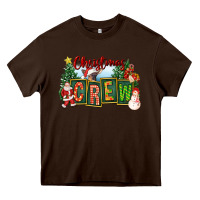 Chocolate Brown Christmas Crew Heavy Core Tee - FaDigitalArtStudio