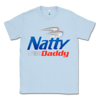 Dusty Blue mens natty daddy dad bod light humor beer lover father's day Classic Tee - linhVisuals