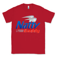 Red mens natty daddy dad bod light humor beer lover father's day Classic Tee - linhVisuals
