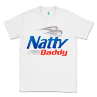 White mens natty daddy dad bod light humor beer lover father's day Classic Tee - linhVisuals