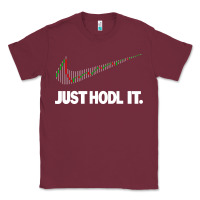 Burgundy just hodl it Classic Tee - linhVisuals