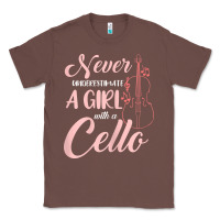 Chestnut never underestimate a girl with a cello Classic Tee - linhVisuals