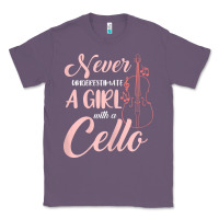 Lavender never underestimate a girl with a cello Classic Tee - linhVisuals