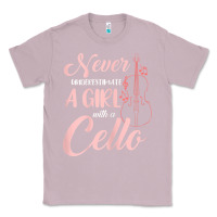 Lilac never underestimate a girl with a cello Classic Tee - linhVisuals