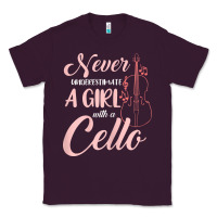 Plum never underestimate a girl with a cello Classic Tee - linhVisuals