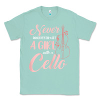Seafoam never underestimate a girl with a cello Classic Tee - linhVisuals