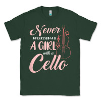Sports Green never underestimate a girl with a cello Classic Tee - linhVisuals