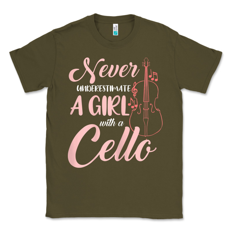 Never Underestimate A Girl With A Cello Classic Tee by linhVisuals | Teevron