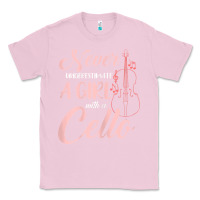 Bubblegum Pink never underestimate a girl with a cello Classic Tee - linhVisuals