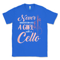 True Royal never underestimate a girl with a cello Classic Tee - linhVisuals